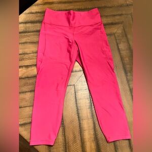 Athleta Interval Stash 7/8 Tight leggings hot pink size large